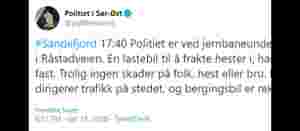 Hestebuss kjørte seg fast