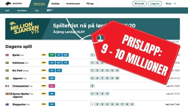 - Vi lander på 9-10 millioner