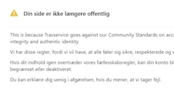 Blokkerte travside