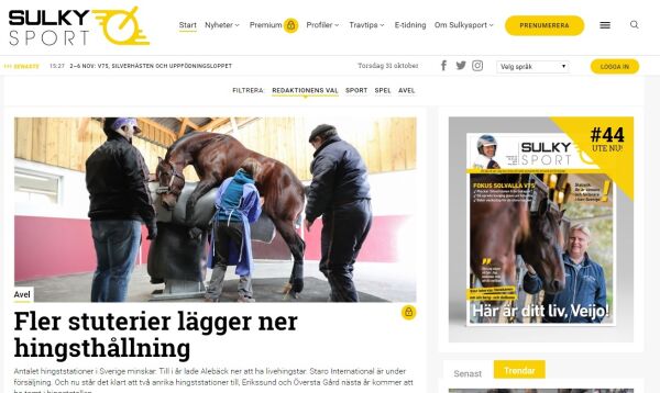 Gir opp travblad